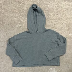 Old Navy Kids Gray Ribbed Hoodie
